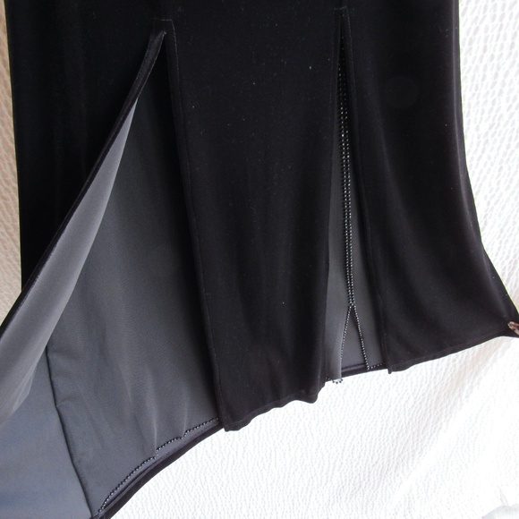 Long Evening Skirt S Sexy Classy Sheer Chiffon Peep Lining Maxi 6 Velvet JR Nite - Picture 1 of 5